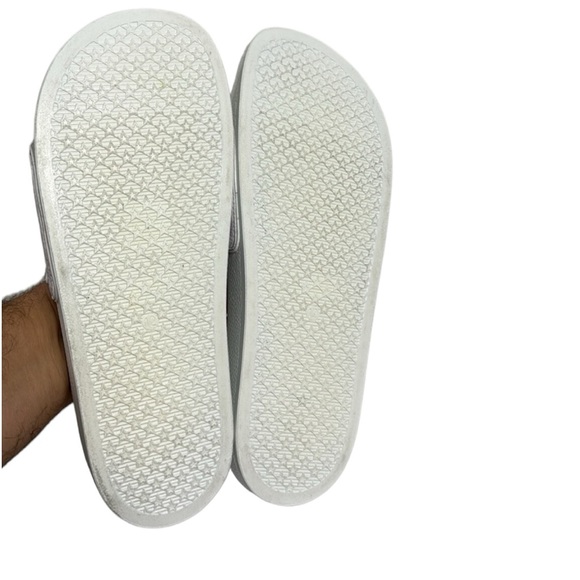 MICHAEL KORS NWT MEN’S WHITE GREEN LEATHER SLIDES SANDALS SIZE 12 - Picture 8 of 9